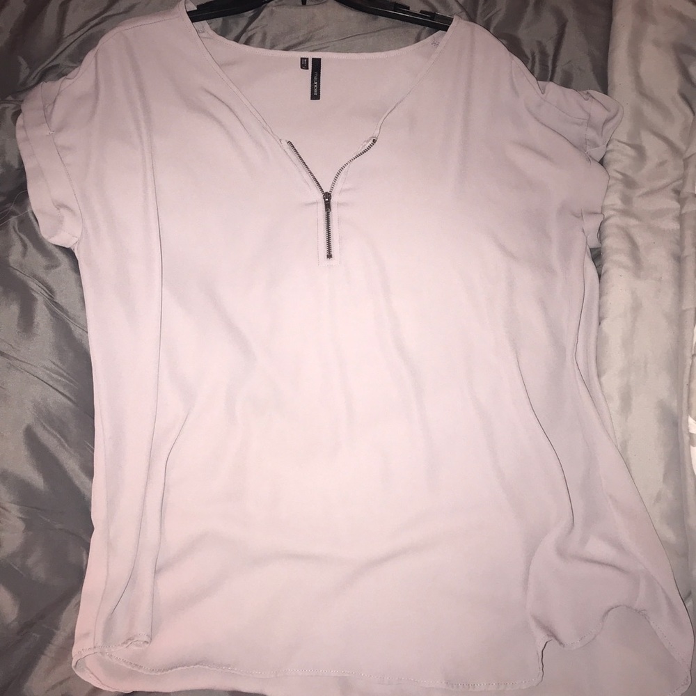 Maurices zip front blouse